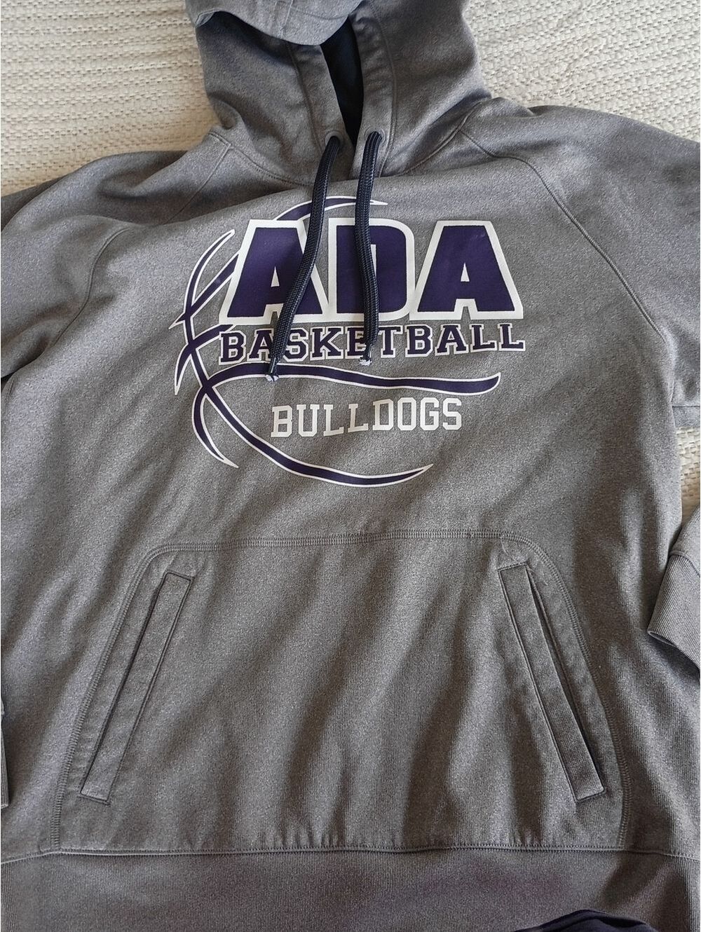 Sport-Tek ADA Bulldogs Basketball Gray Hoodie Sweatshirt Medium